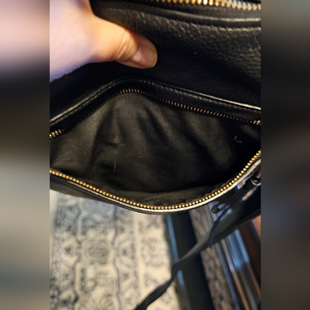 Coach F34823 Mae Black Pebble Leather Crossbody Bag EUC - Picture 12 of 16